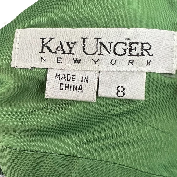 KAY UNGER Green Crochet Mini Dress - Picture 3 of 5